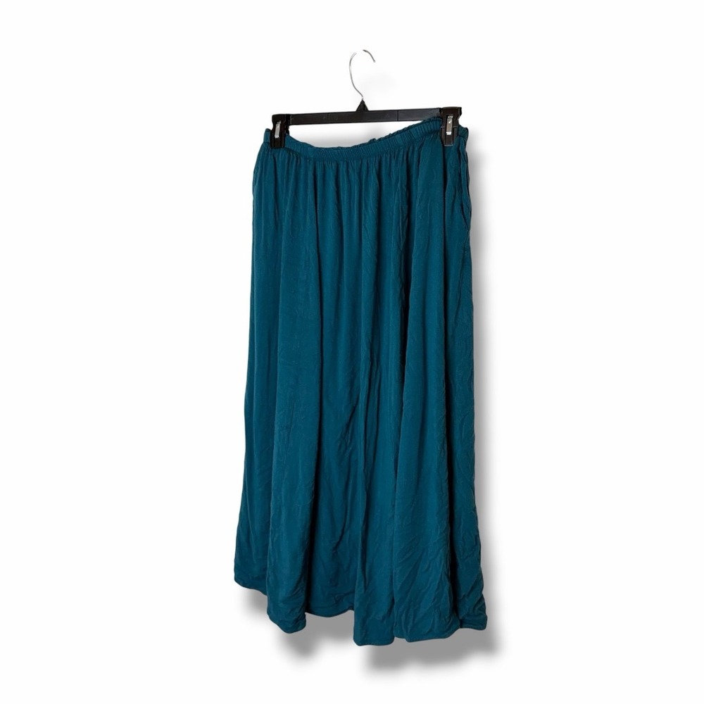 Torrid Teal Blue Maxi Skirt Elastic Waist Size 2X